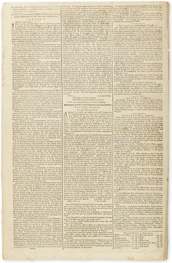 (AMERICAN REVOLUTION--PRELUDE.) New-York Gazette; or, the Weekly Post-Boy.